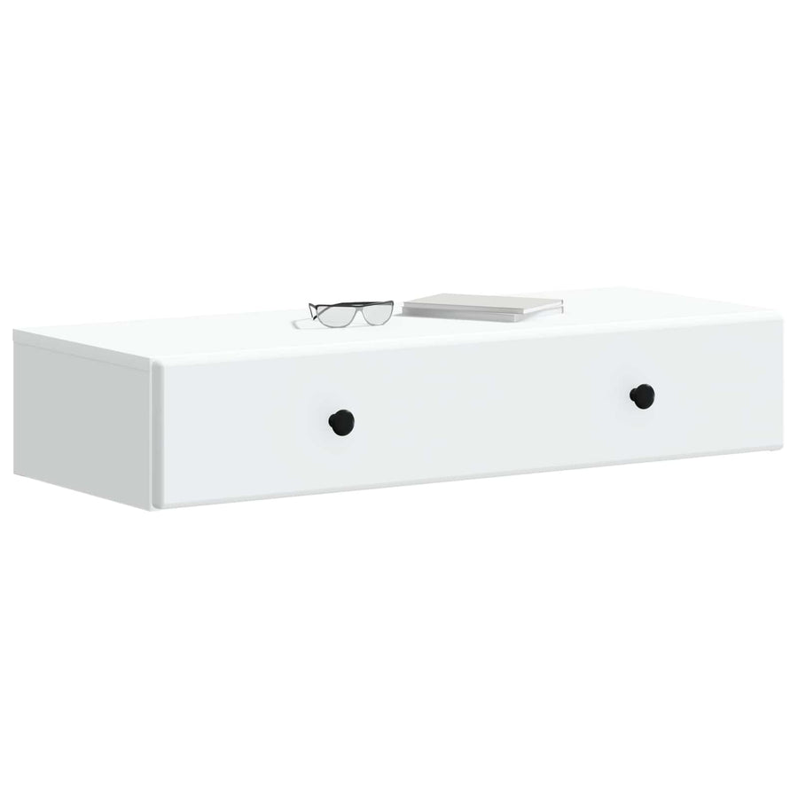 Wandmontage Zijtafel Wit 87,5 x 34,5 x 17 cm Bewerkt hout