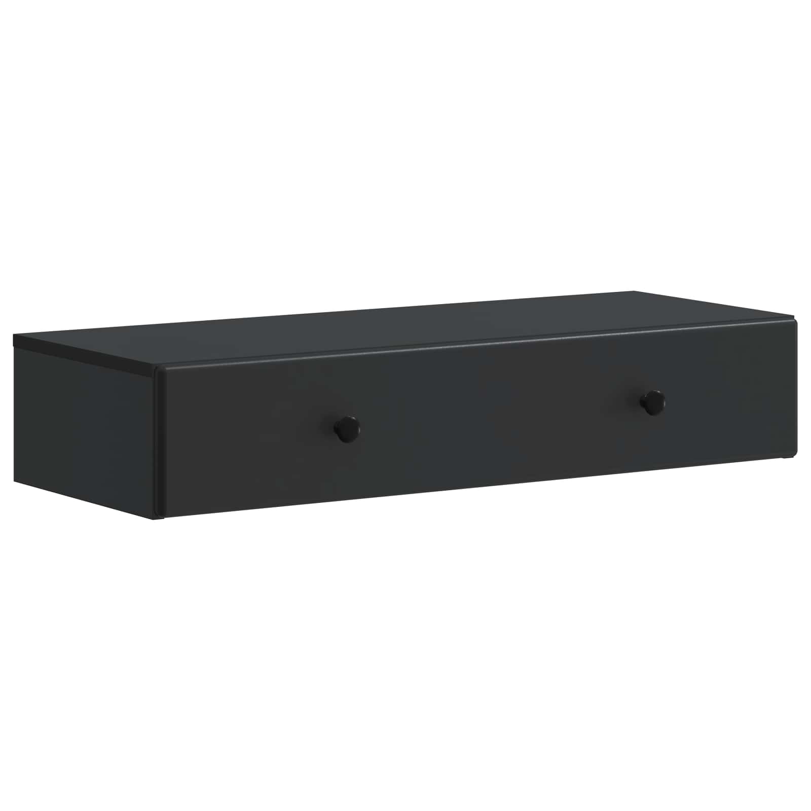 Wandmontage Zijtafel Zwart 87,5 x 34,5 x 17 cm Bewerkt hout