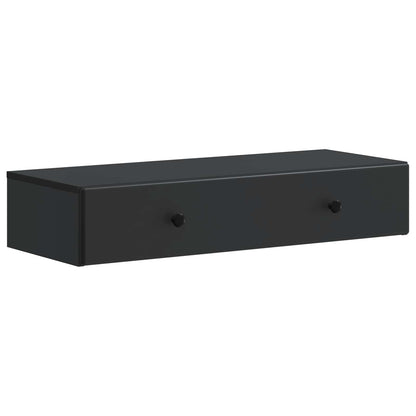 Wandmontage Zijtafel Zwart 87,5 x 34,5 x 17 cm Bewerkt hout