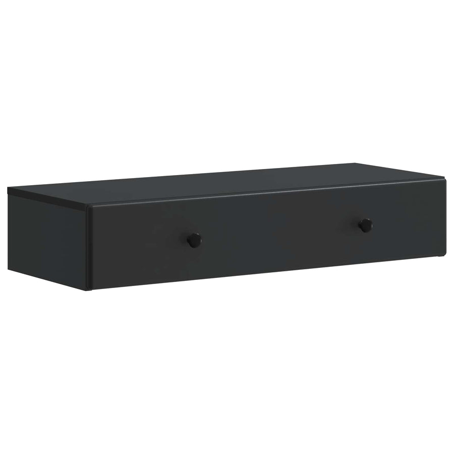 Wandmontage Zijtafel Zwart 87,5 x 34,5 x 17 cm Bewerkt hout