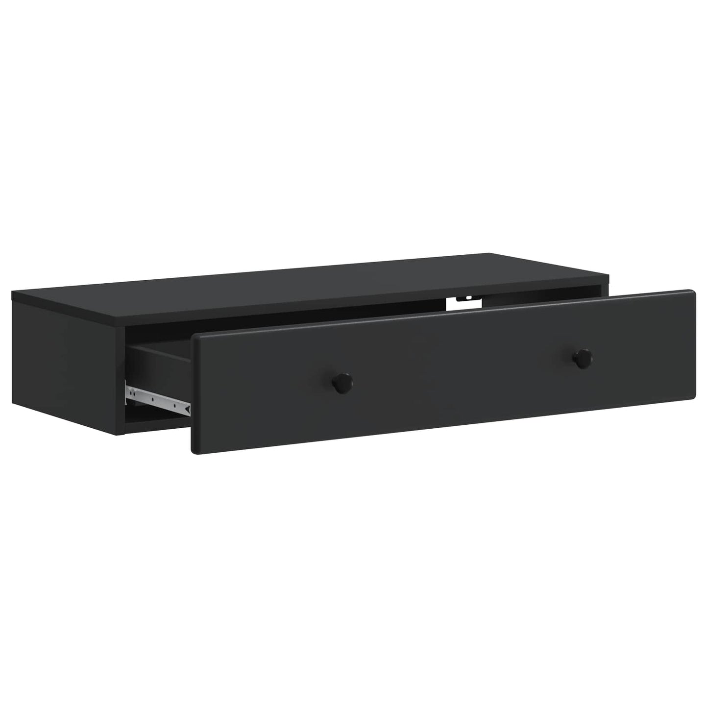 Wandmontage Zijtafel Zwart 87,5 x 34,5 x 17 cm Bewerkt hout