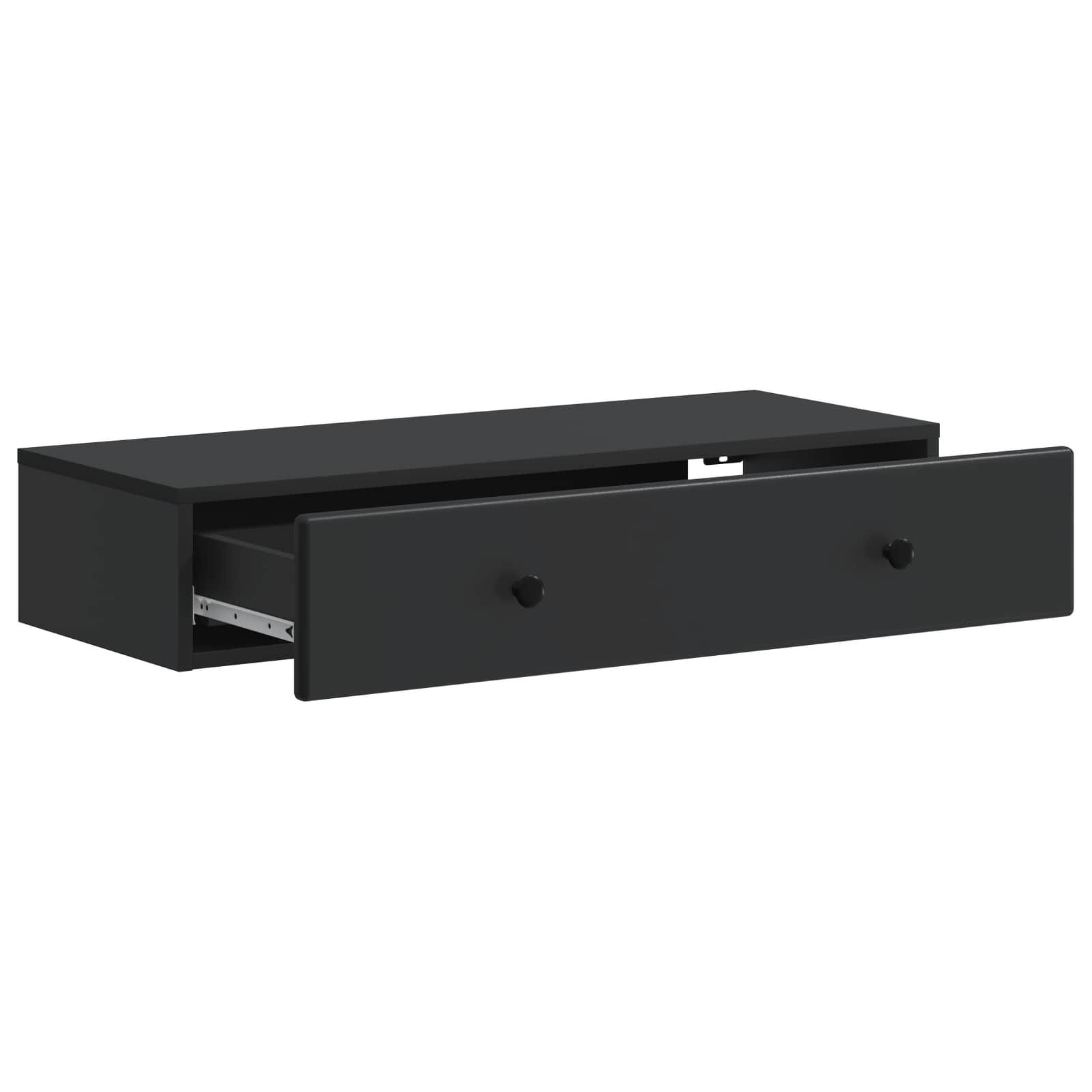 Wandmontage Zijtafel Zwart 87,5 x 34,5 x 17 cm Bewerkt hout