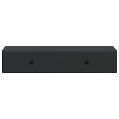 Wandmontage Zijtafel Zwart 87,5 x 34,5 x 17 cm Bewerkt hout