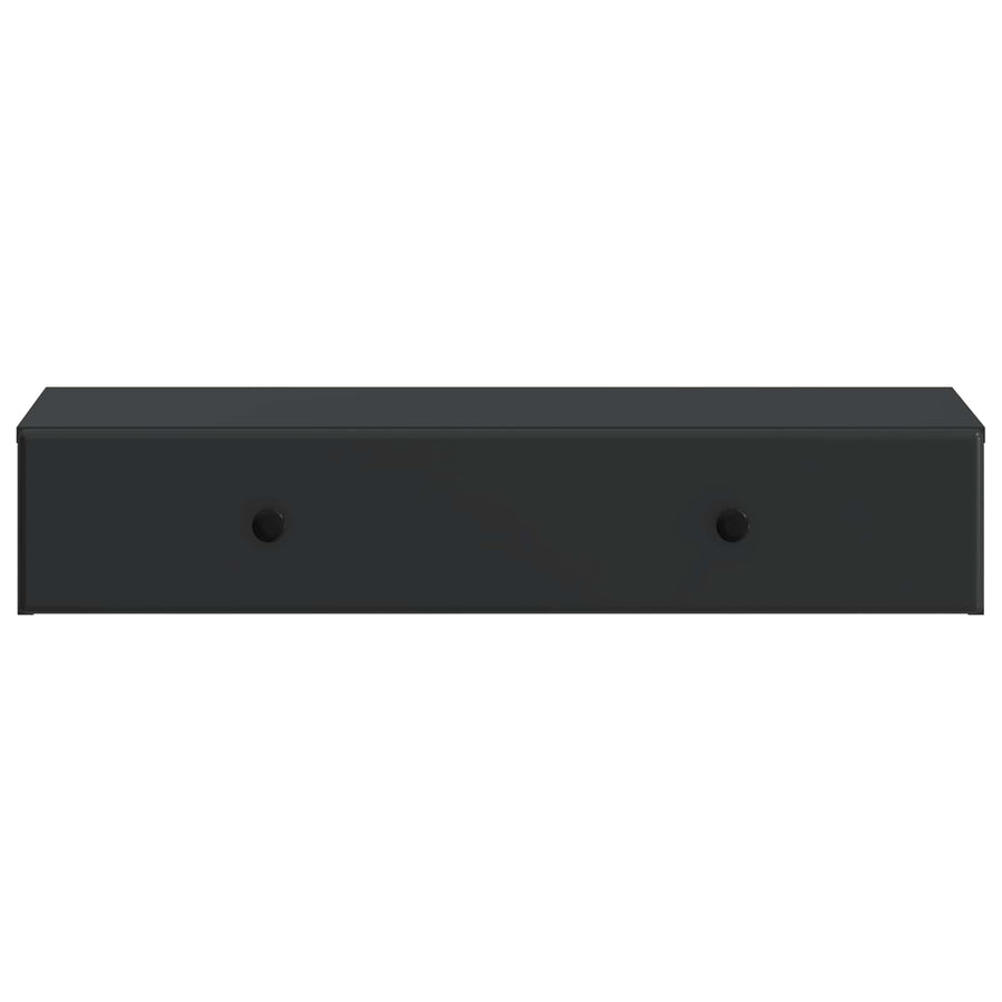 Wandmontage Zijtafel Zwart 87,5 x 34,5 x 17 cm Bewerkt hout