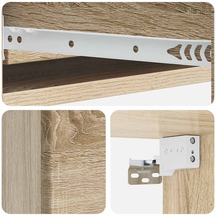 Wandmontage Zijtafel Sonoma Eiken 87,5 x 34,5 x 17 cm