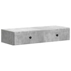 Wandmontage zijtafel betongrijs 87,5x34,5x17 cm