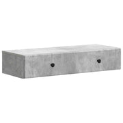 Wandmontage zijtafel betongrijs 87,5x34,5x17 cm