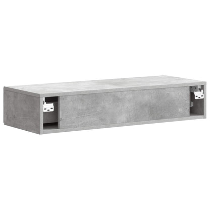 Wandmontage Zijtafel Betongrijs 87,5 x 34,5 x 17 cm