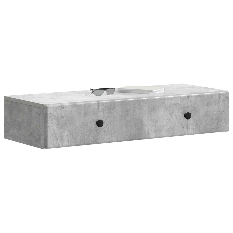 Wandmontage Zijtafel Betongrijs 87,5 x 34,5 x 17 cm