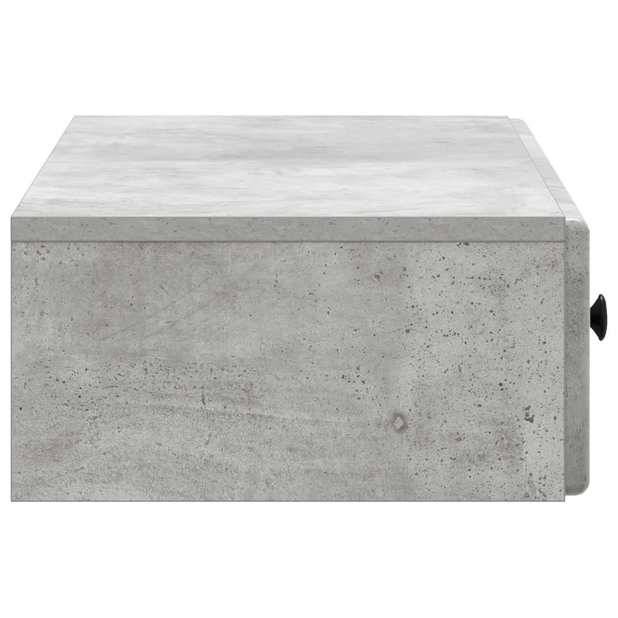 Wandmontage Zijtafel Betongrijs 87,5 x 34,5 x 17 cm