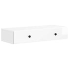 Wall-Mounted Side Table High-Gloss White 87.5 x 34.5 x 17 cm