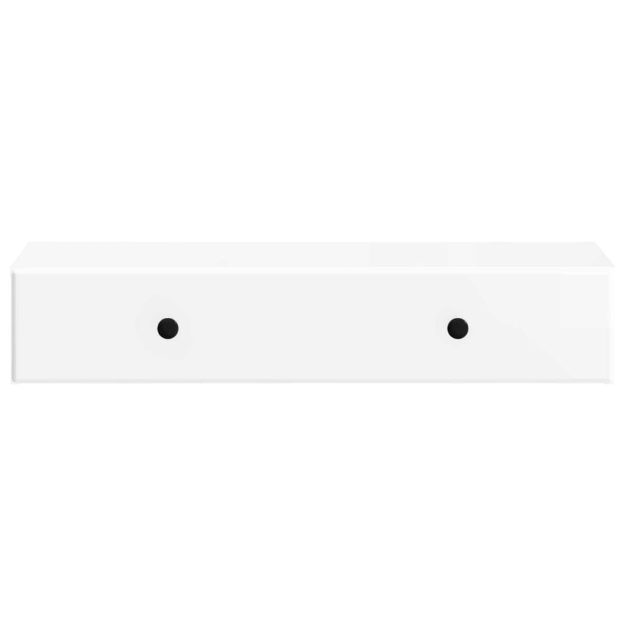 Wandmontage Zijtafel Hoogglans Wit 87,5 x 34,5 x 17 cm