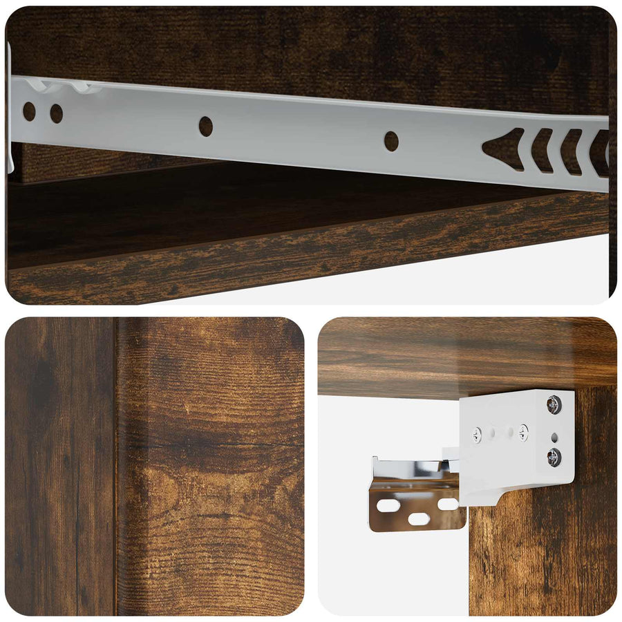Wandmontage Zijtafel Gerookt eiken 87,5 x 34,5 x 17 cm