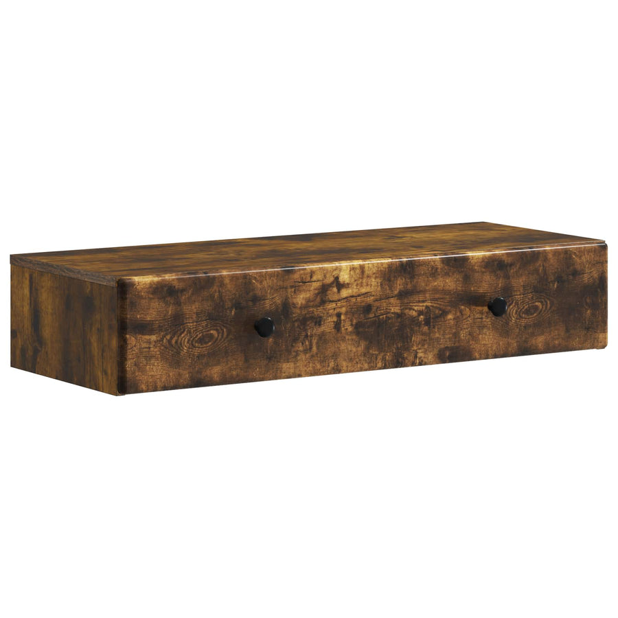 Wandmontage Zijtafel Gerookt eiken 87,5 x 34,5 x 17 cm