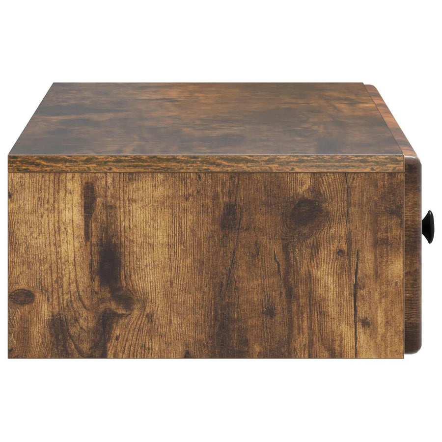 Wandmontage Zijtafel Gerookt eiken 87,5 x 34,5 x 17 cm