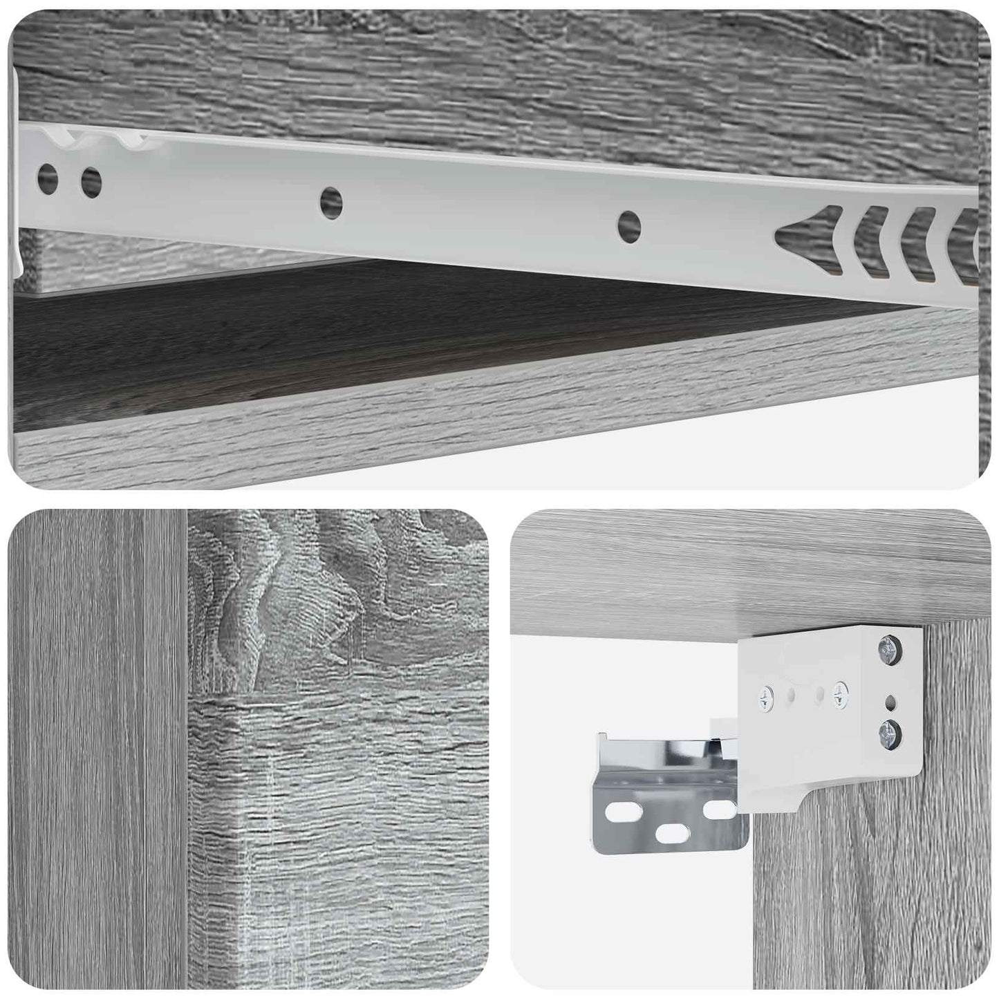 Wandmontage Zijtafel Grijs sonoma 87,5 x 34,5 x 17 cm