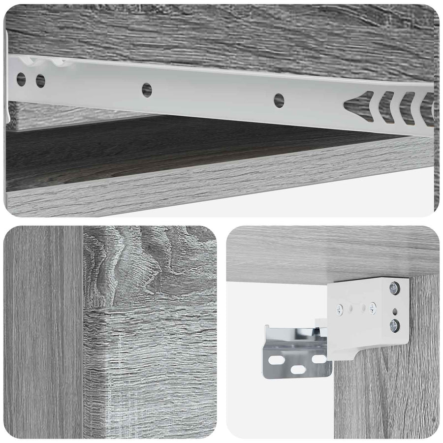 Wandmontage Zijtafel Grijs sonoma 87,5 x 34,5 x 17 cm