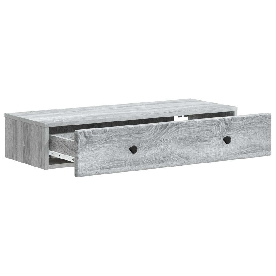 Wandmontage Zijtafel Grijs sonoma 87,5 x 34,5 x 17 cm