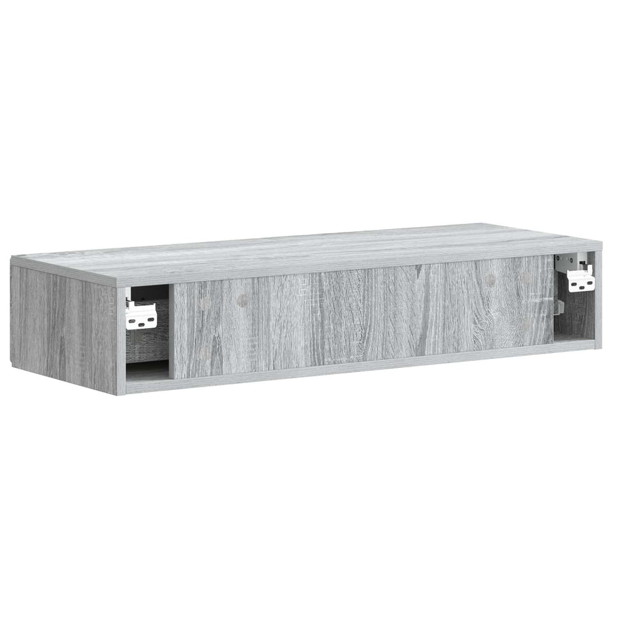 Wandmontage Zijtafel Grijs sonoma 87,5 x 34,5 x 17 cm
