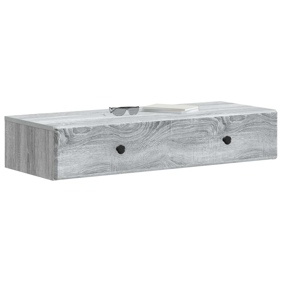 Wandmontage Zijtafel Grijs sonoma 87,5 x 34,5 x 17 cm