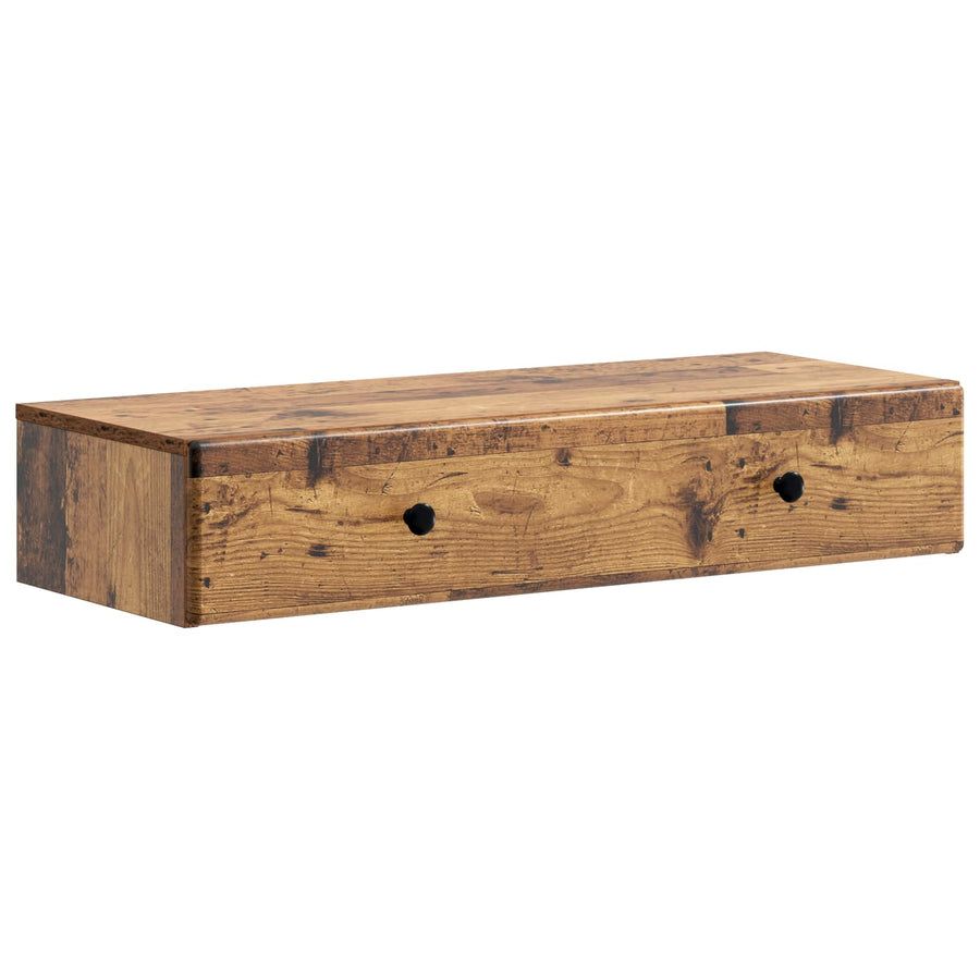 Wandmontage Zijtafel Oud hout 87,5 x 34,5 x 17 cm Bewerkt hout