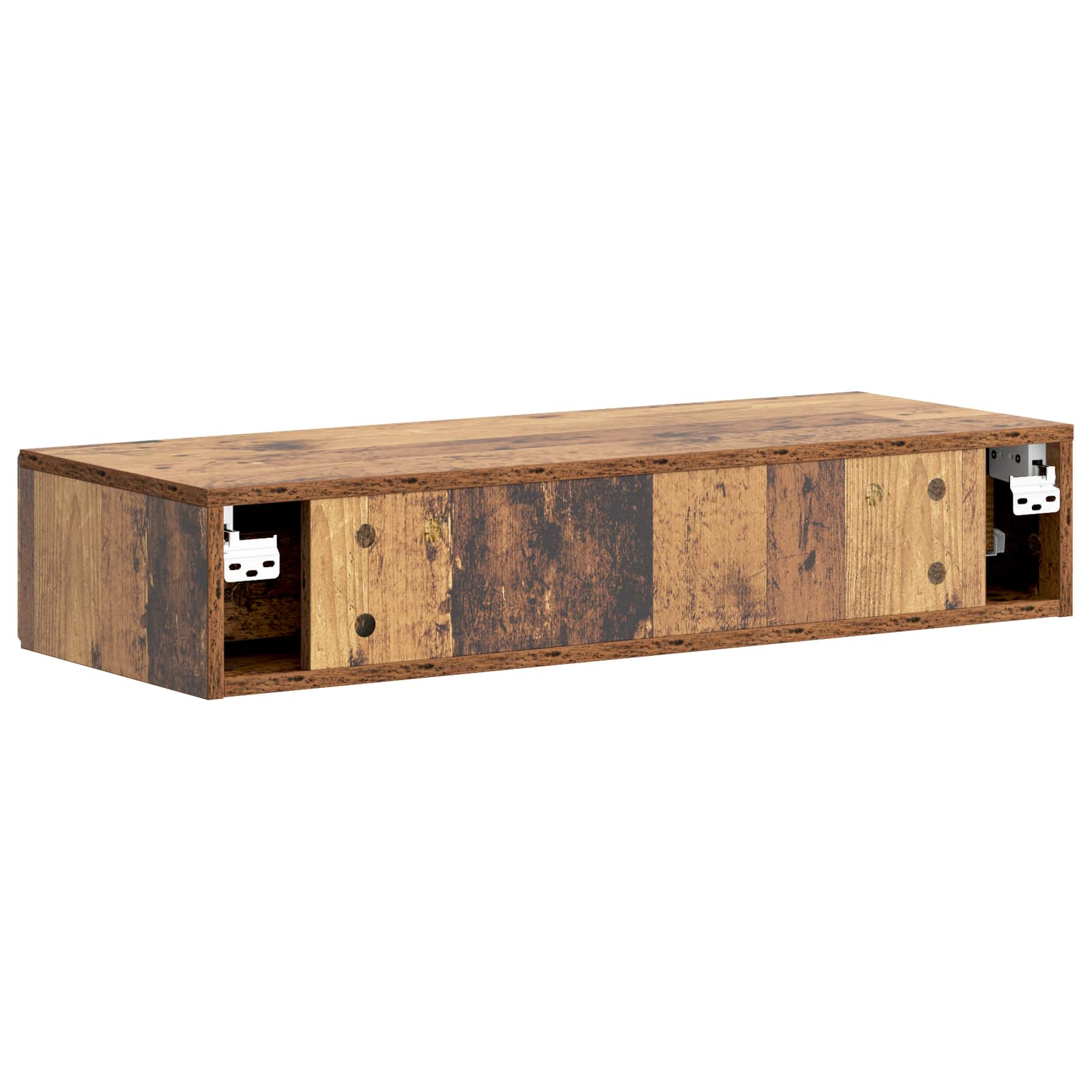 Wandmontage Zijtafel Oud hout 87,5 x 34,5 x 17 cm Bewerkt hout