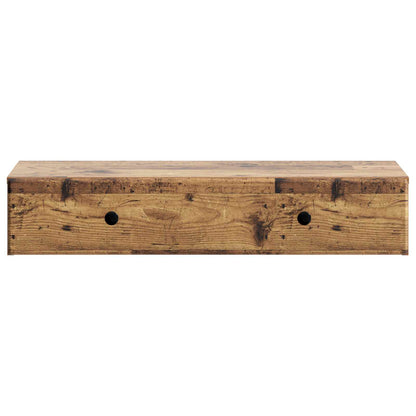 Wandmontage Zijtafel Oud hout 87,5 x 34,5 x 17 cm Bewerkt hout