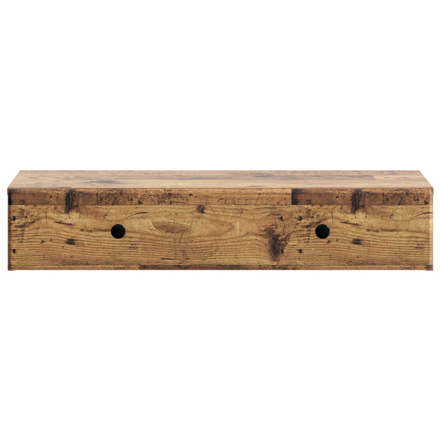 Wandmontage Zijtafel Oud hout 87,5 x 34,5 x 17 cm Bewerkt hout
