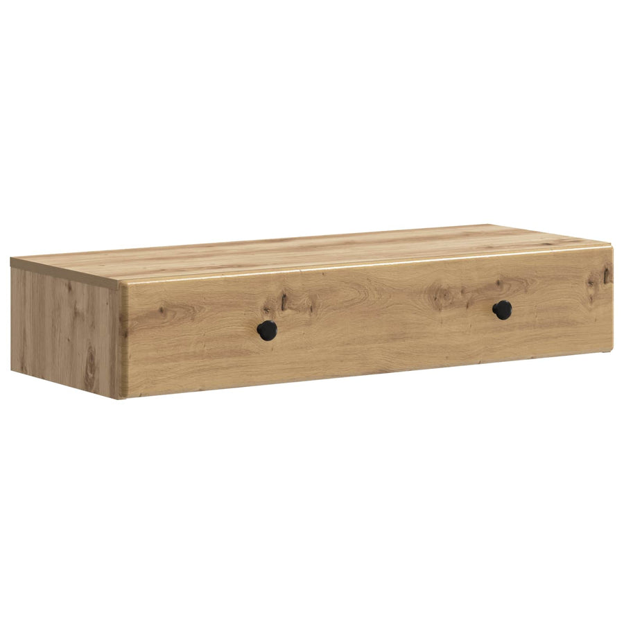 Wandmontage Zijtafel Artisanaal eiken 87,5 x 34,5 x 17 cm