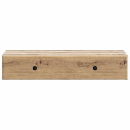 Wandmontage Zijtafel Artisanaal eiken 87,5 x 34,5 x 17 cm