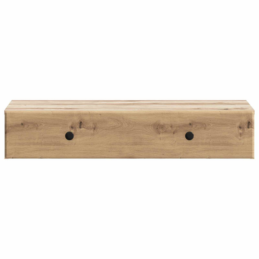 Wandmontage Zijtafel Artisanaal eiken 87,5 x 34,5 x 17 cm