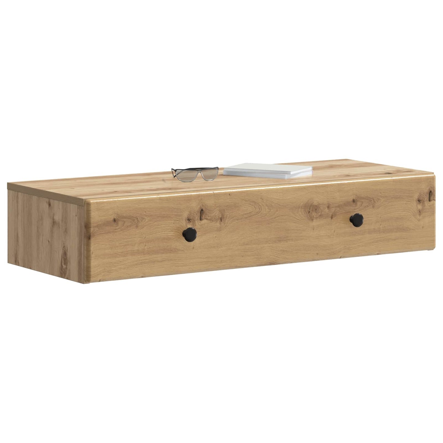 Wandmontage Zijtafel Artisanaal eiken 87,5 x 34,5 x 17 cm