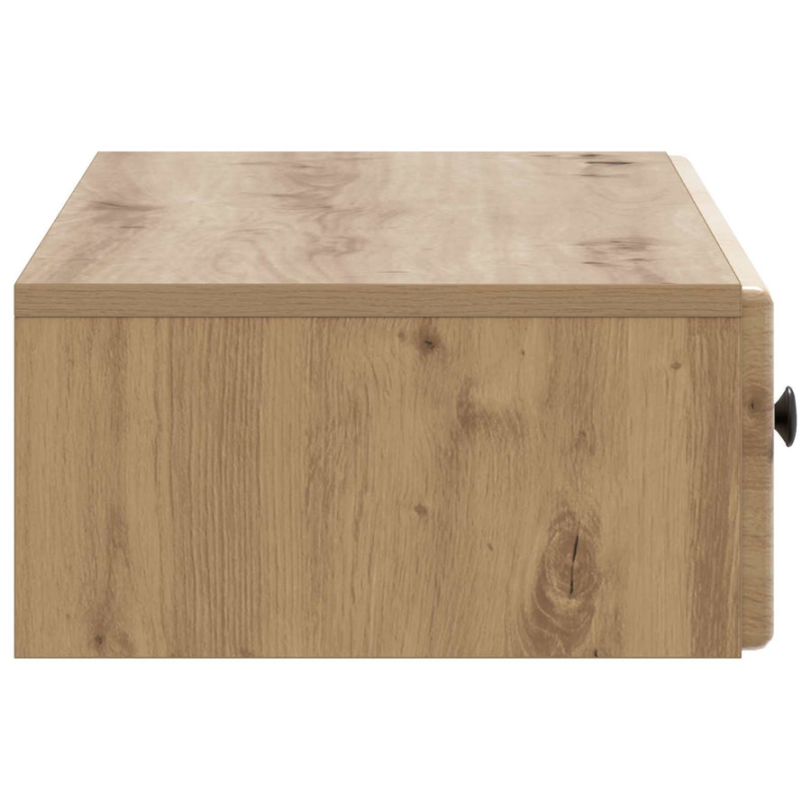 Wandmontage Zijtafel Artisanaal eiken 87,5 x 34,5 x 17 cm