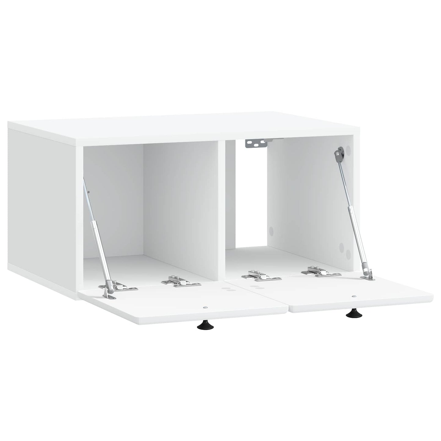 Wandbeugel TV-kast 59,5 x 41 x 30 cm Wit Bewerkt hout