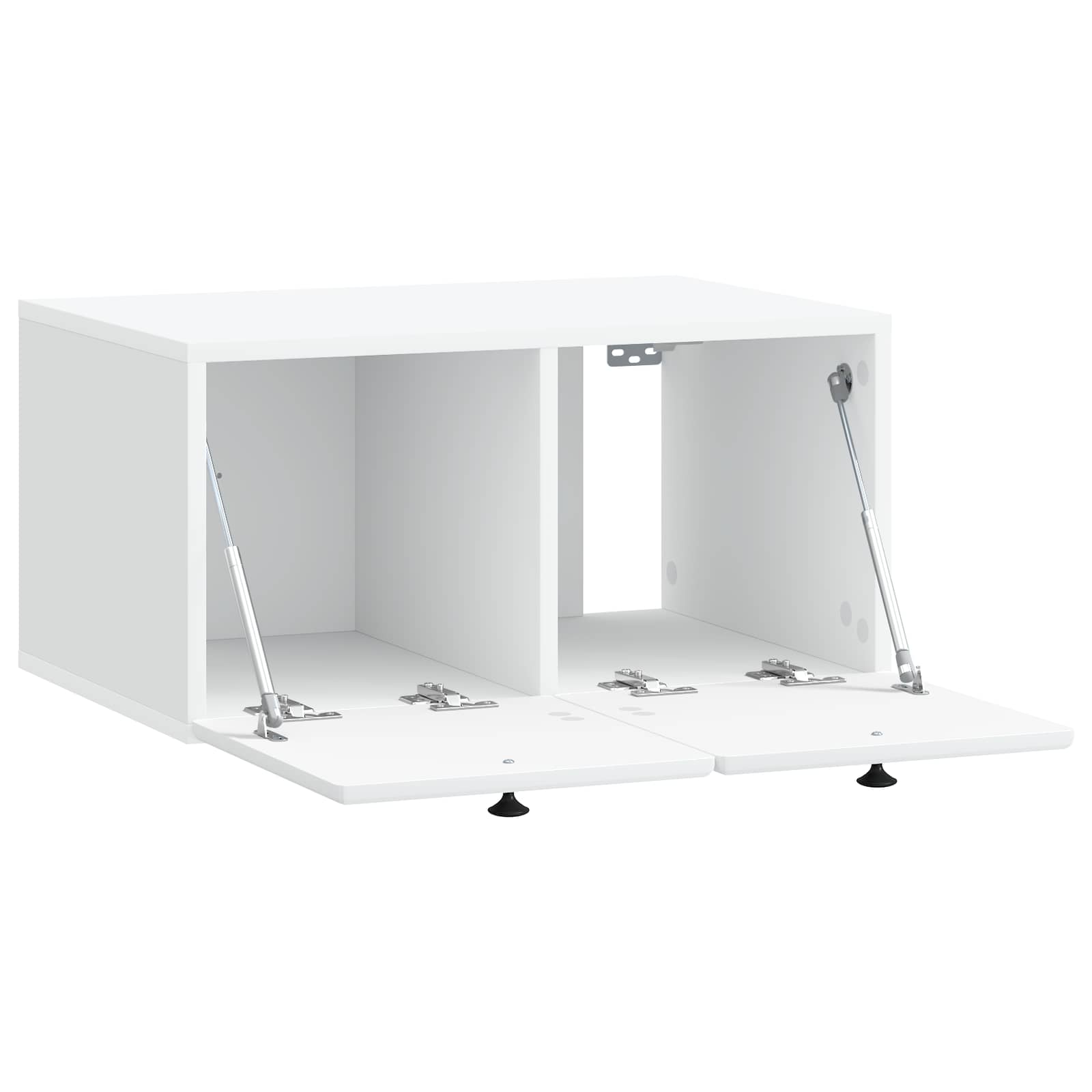 Wandbeugel TV-kast 59,5 x 41 x 30 cm Wit Bewerkt hout