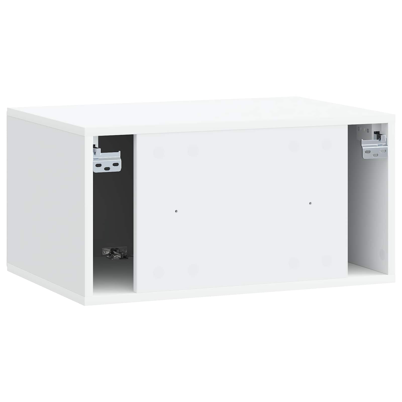 Wandbeugel TV-kast 59,5 x 41 x 30 cm Wit Bewerkt hout