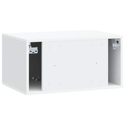 Wandbeugel TV-kast 59,5 x 41 x 30 cm Wit Bewerkt hout