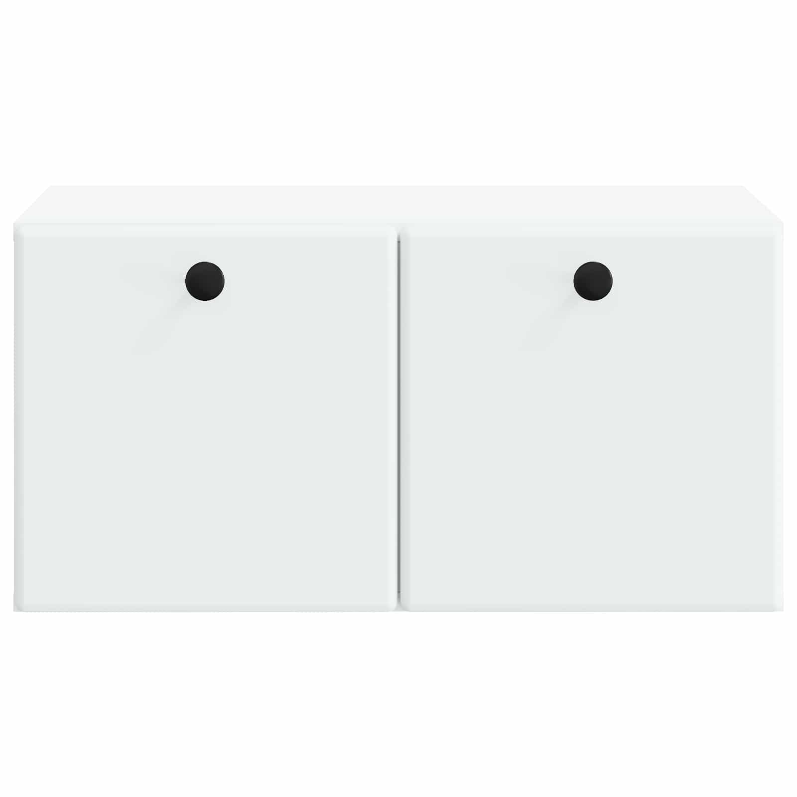 Wandbeugel TV-kast 59,5 x 41 x 30 cm Wit Bewerkt hout