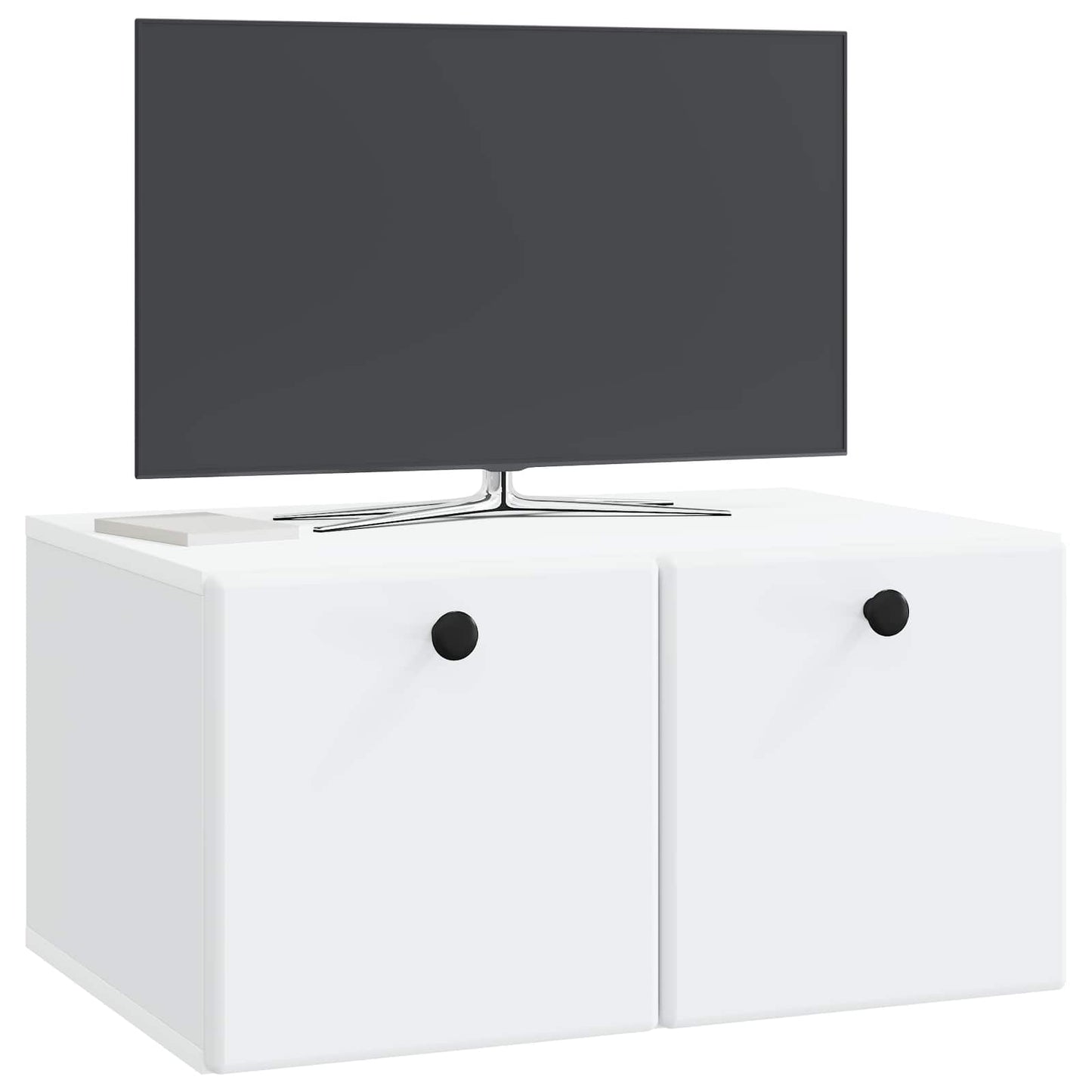 Wandbeugel TV-kast 59,5 x 41 x 30 cm Wit Bewerkt hout