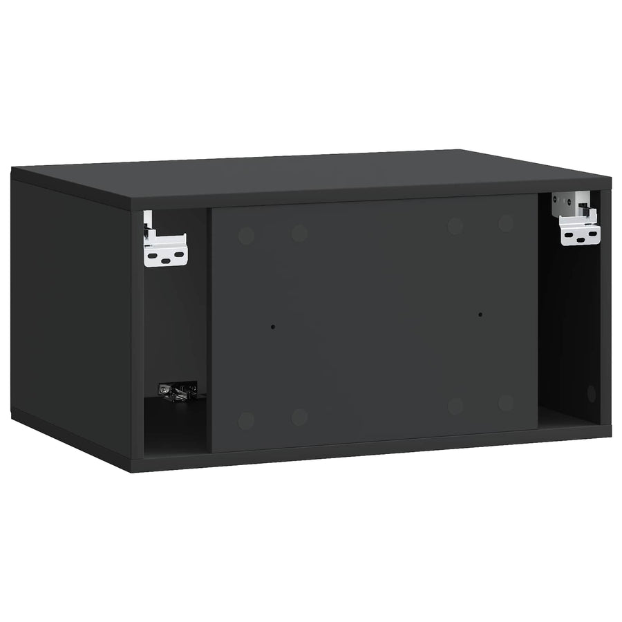 Wandbeugel TV-kast Zwart 59,5 x 41 x 30 cm Bewerkt hout