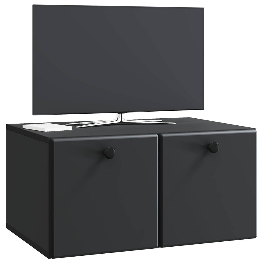 Wandbeugel TV-kast Zwart 59,5 x 41 x 30 cm Bewerkt hout