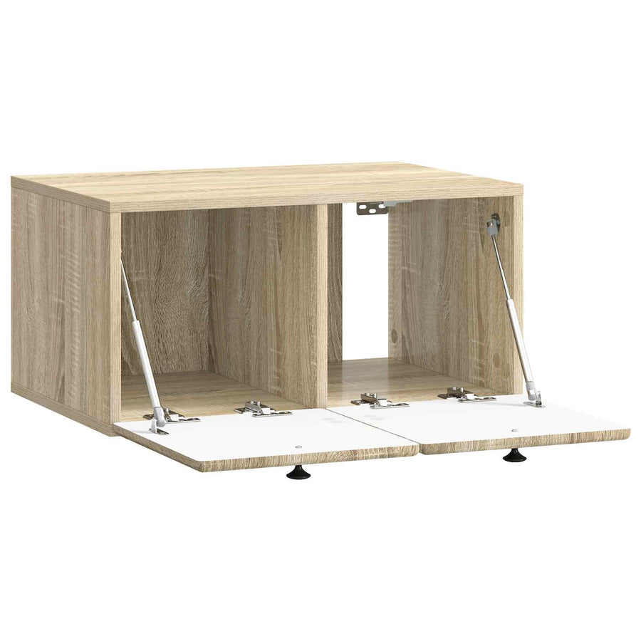 Wandbeugel TV-kast Sonoma Eiken 59,5 x 41 x 30 cm Bewerkt hout