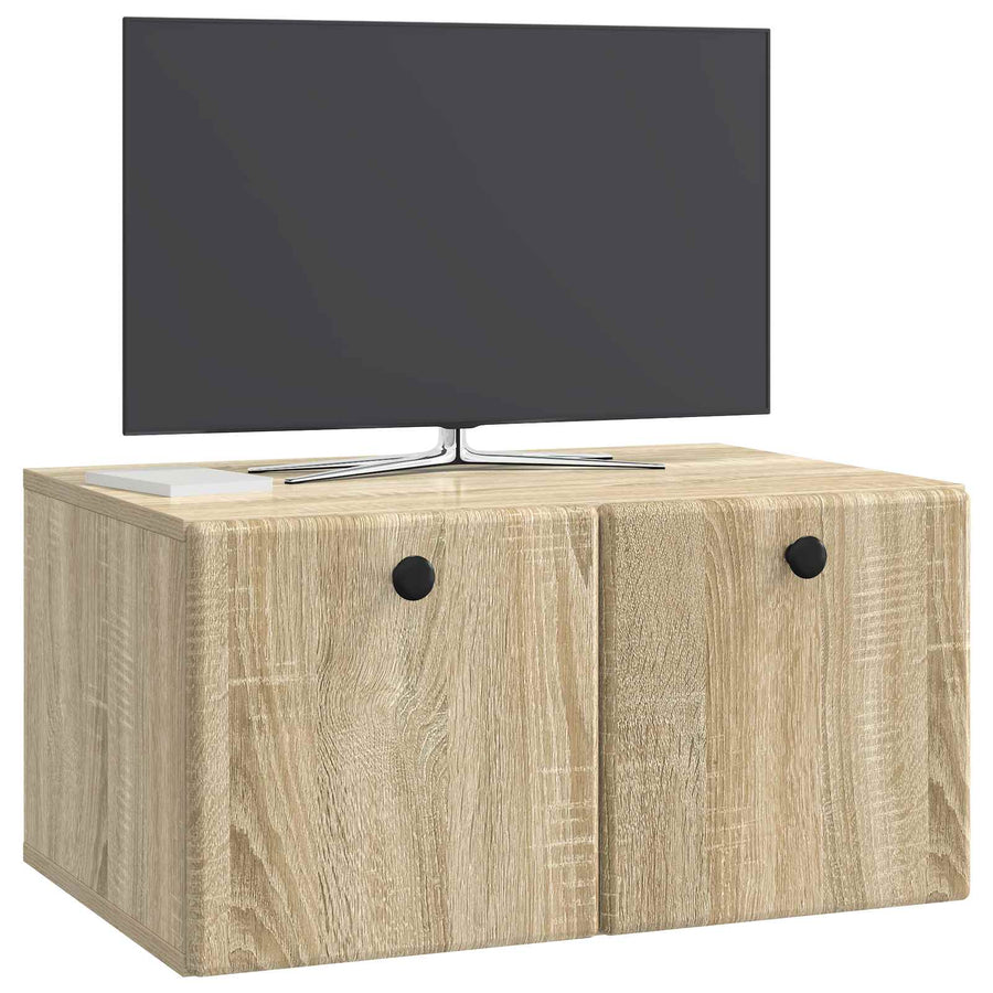 Wandbeugel TV-kast Sonoma Eiken 59,5 x 41 x 30 cm Bewerkt hout