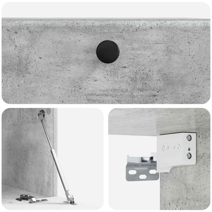 Wandbeugel TV-kast Betongrijs 59,5 x 41 x 30 cm Bewerkt hout