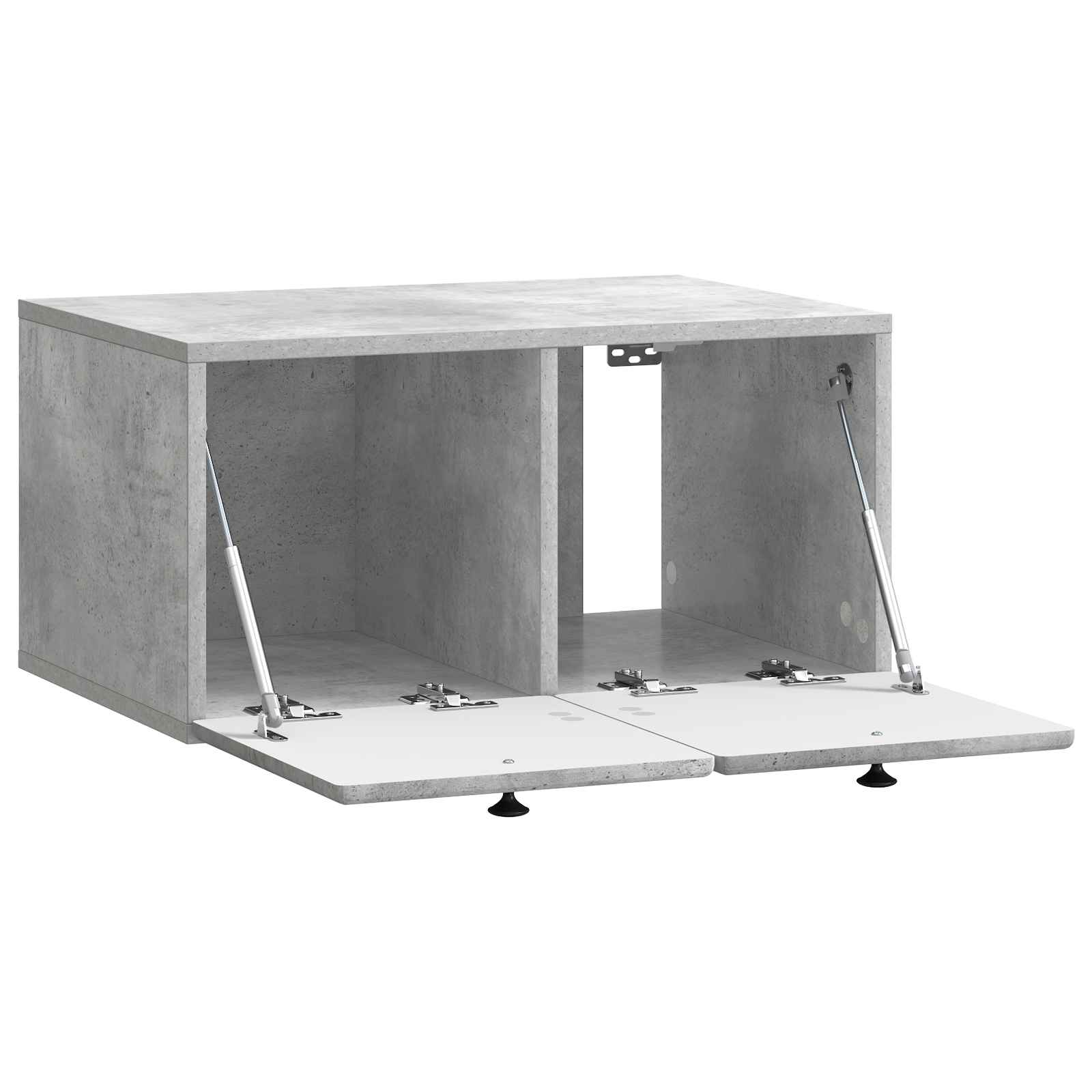 Wandbeugel TV-kast Betongrijs 59,5 x 41 x 30 cm Bewerkt hout