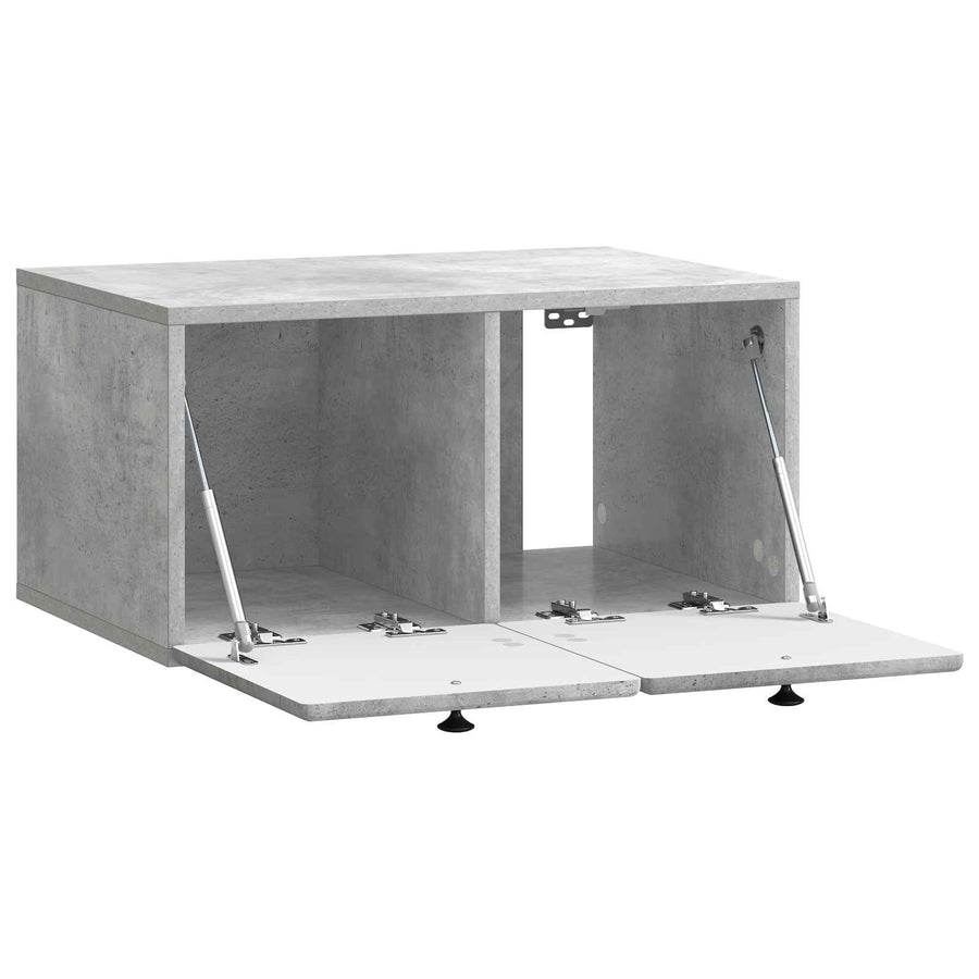 Wandbeugel TV-kast Betongrijs 59,5 x 41 x 30 cm Bewerkt hout