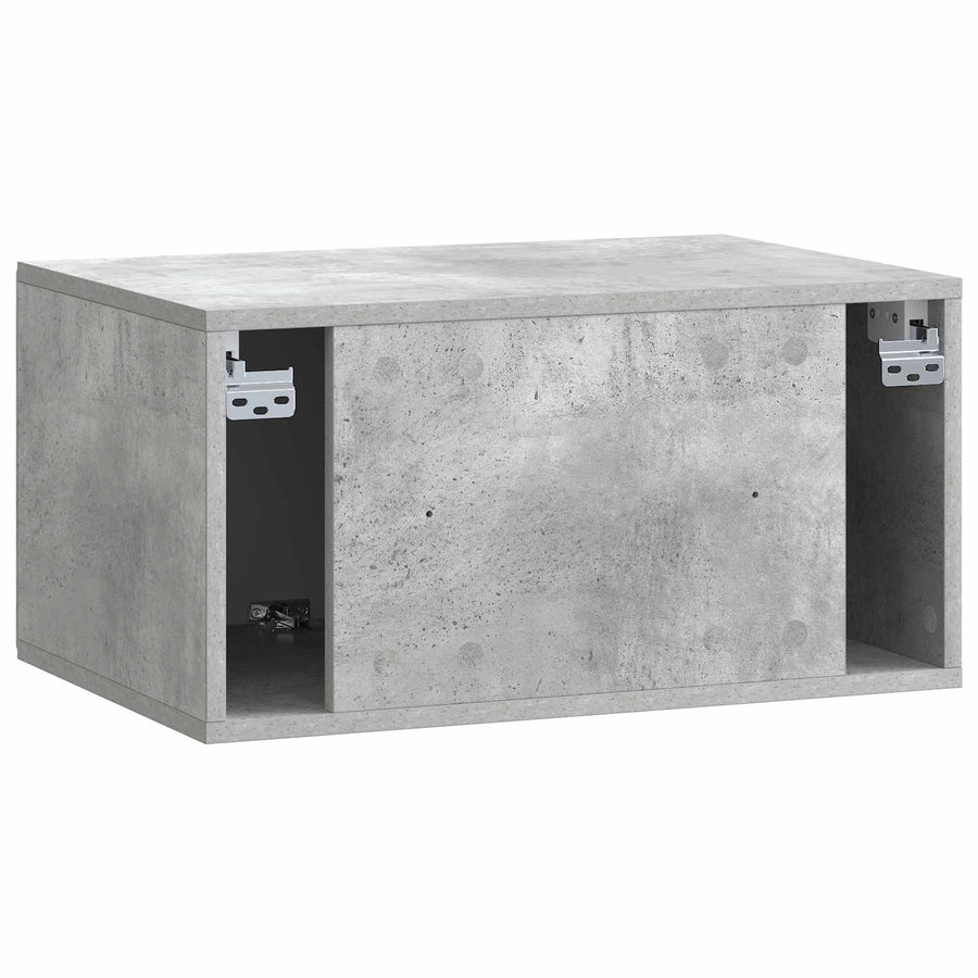 Wandbeugel TV-kast Betongrijs 59,5 x 41 x 30 cm Bewerkt hout