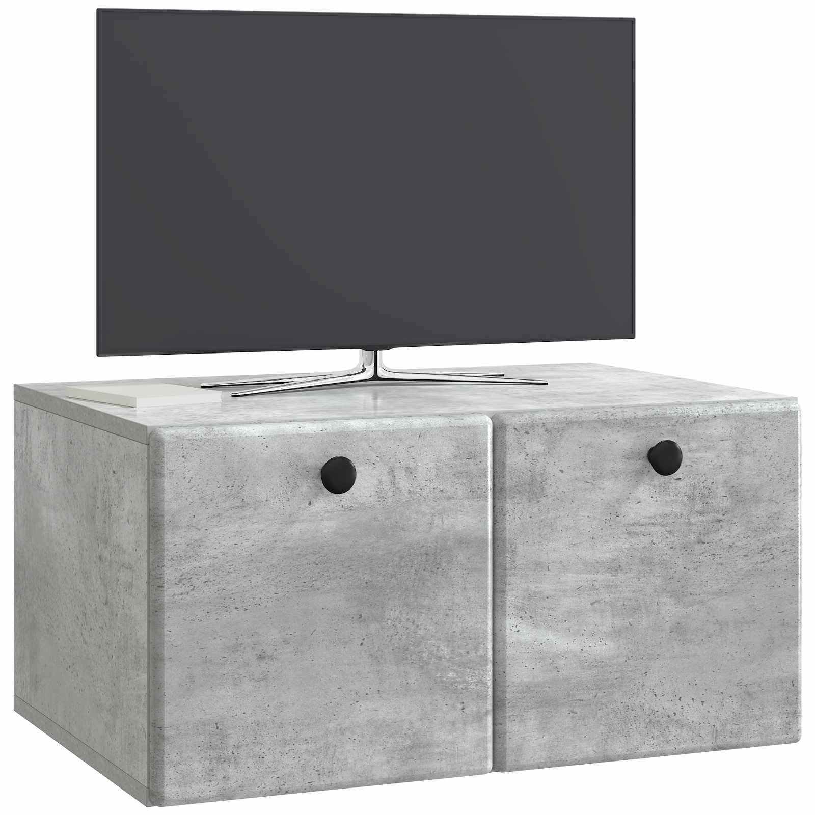 Wandbeugel TV-kast Betongrijs 59,5 x 41 x 30 cm Bewerkt hout