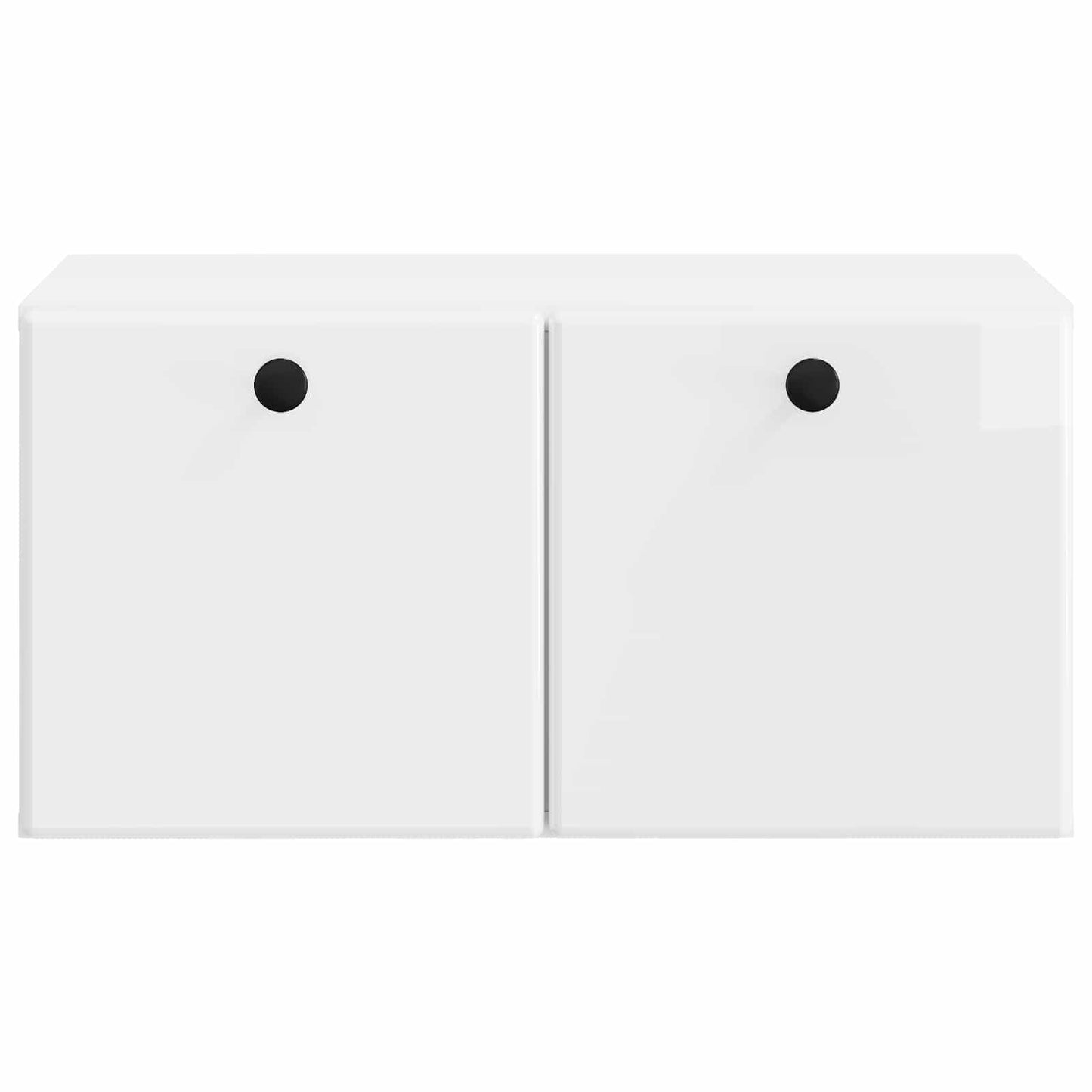 Wandbeugel TV-kast Hoogglans Wit 59,5 x 41 x 30 cm Bewerkt hout