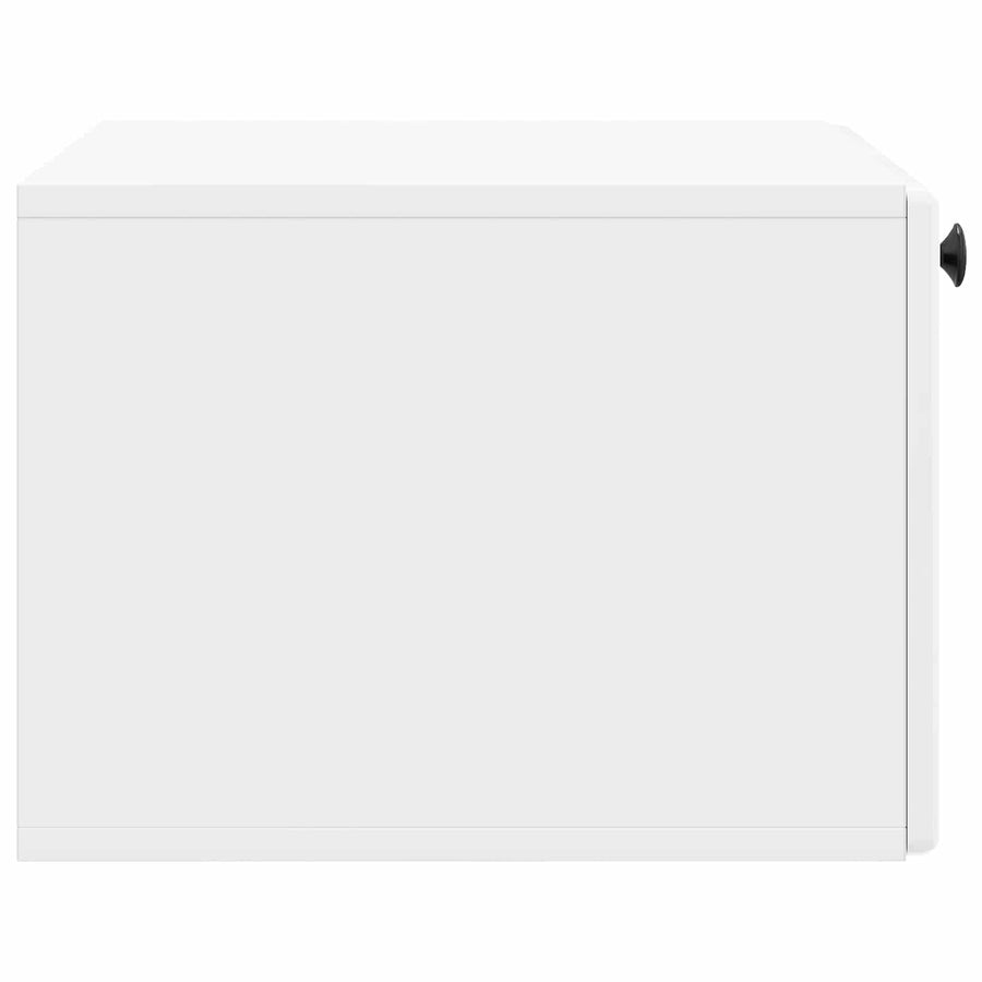Wandbeugel TV-kast Hoogglans Wit 59,5 x 41 x 30 cm Bewerkt hout